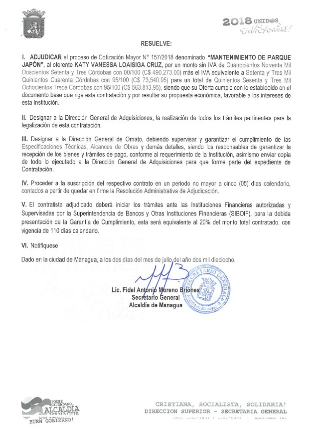 Fidel Moreno ya no firma cheques en la Alcaldía de Managua ni en el Real Estelí