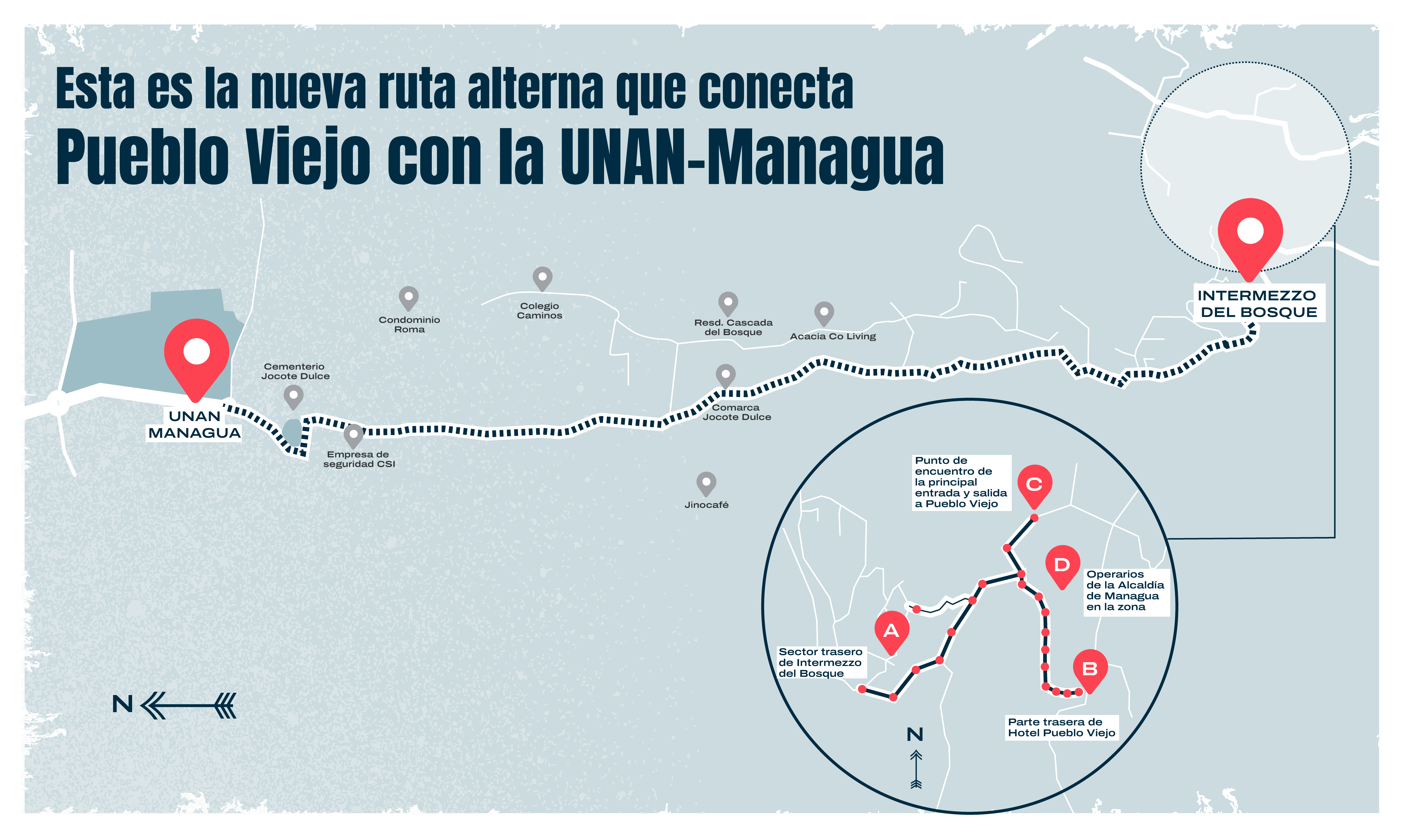 Alcaldía de Managua construye una carretera exclusiva para el complejo vacacional de los Ortega-Murillo