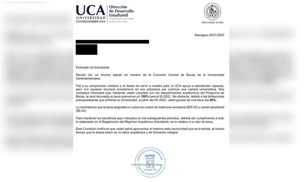 De 100 a 80%: UCA reduce porcentaje de becas a estudiantes