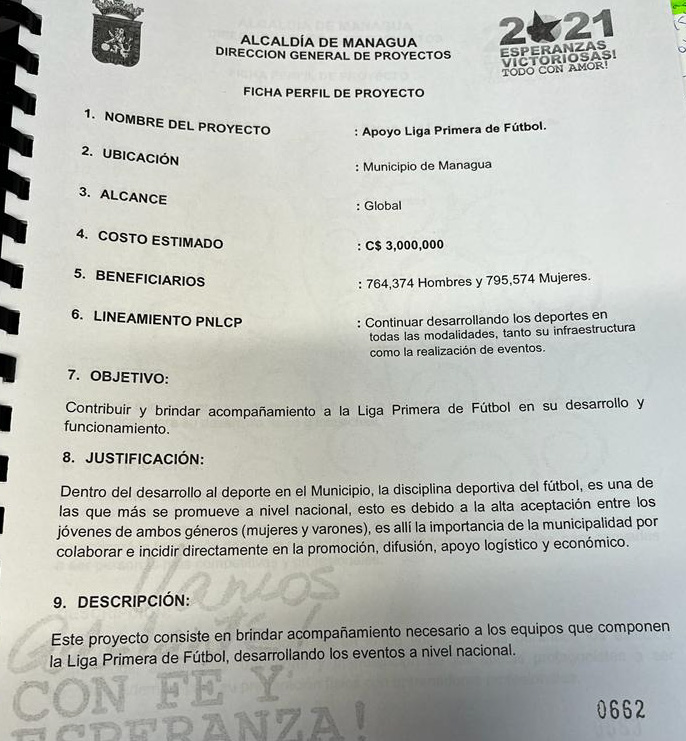 Una liga de fútbol ineficiente financiada con dinero de la Alcaldía de Managua