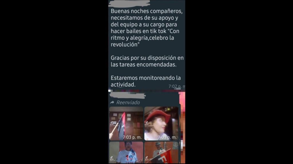 Dictadura Ortega-Murillo obliga a trabajadores públicos a celebrar el 19 de julio con publicaciones revolucionarias en TikTok