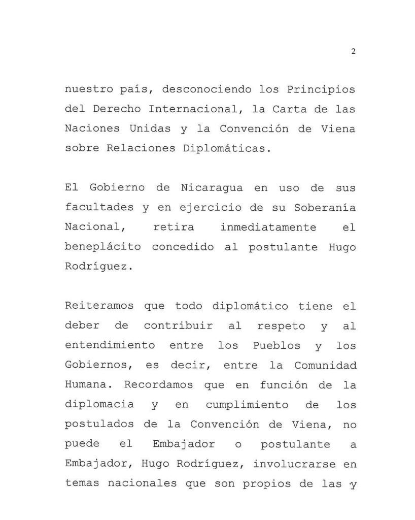 Dictadura Ortega-Murillo rechaza al nuevo embajador nominado por Estados Unidos