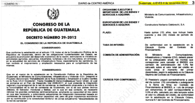 Así compró Odebrecht al Congreso de Guatemala