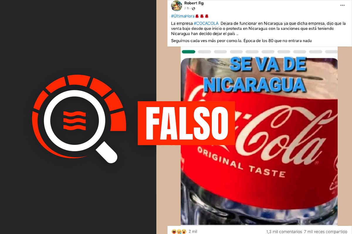 ¿Coca-Cola se va de Nicaragua?: falso