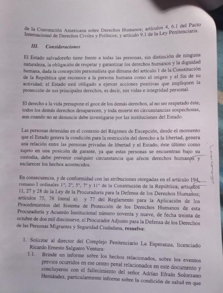 La PDDH de El Salvador investiga “ejecución extrajudicial” de un detenido durante el régimen de excepción de Bukele