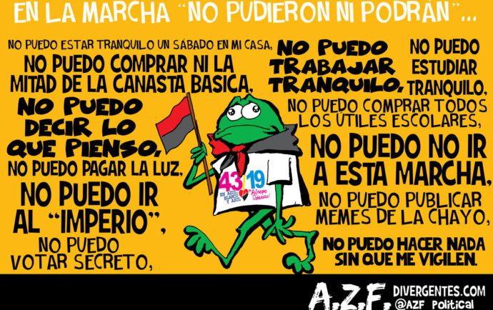 En la marcha “no pudieron ni podrán”