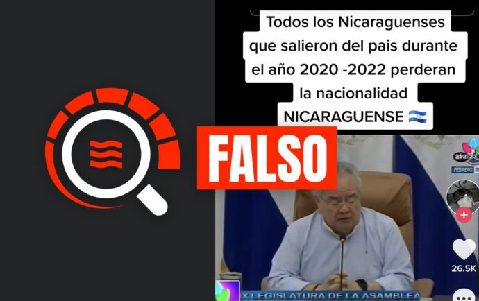 Es falso que los nicaragüenses que emigraron desde 2020 pierdan su nacionalidad