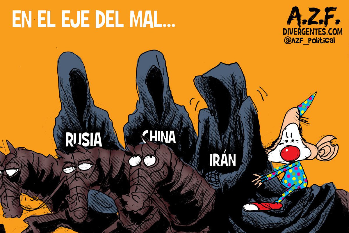 Caricatura En el eje del mal...