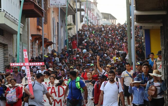 Parte “viacrucis” migratorio con 5.000 personas hacia Ciudad de México