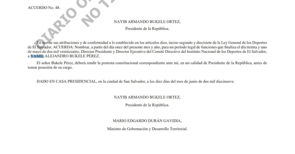 La Corte de Bukele anula una condena por nepotismo contra Bukele