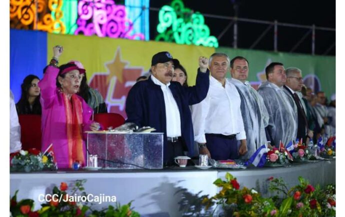Derroche de fondos públicos y culto a la dictadura. Ortega repite su guión en el 45 aniversario de la Revolución Popular Sandinista