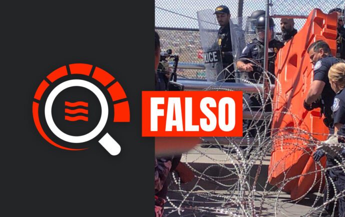 FALSO: Video de migrantes “rompiendo barreras” de la Guardia Fronteriza Mexicana