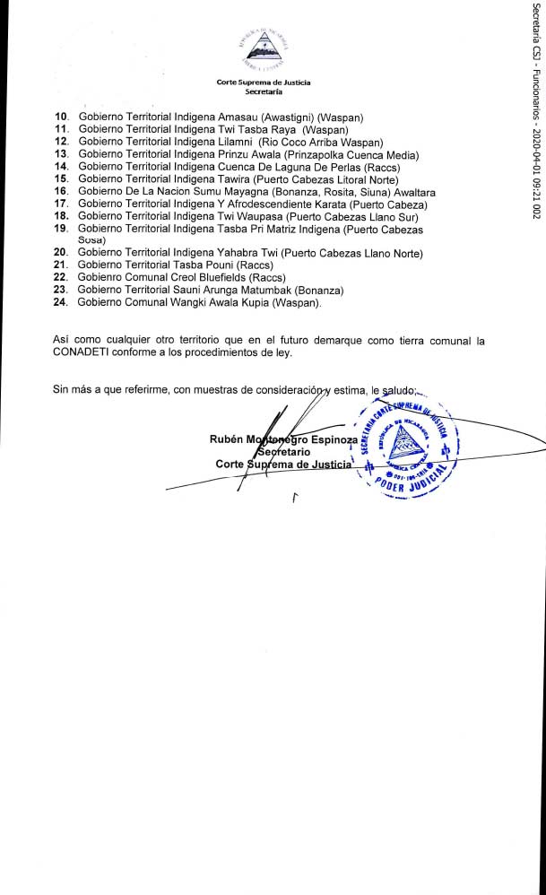 La red de abogados fabricantes de escrituras ilegales para negociar con las tierras indígenas en el Caribe nicaragüense