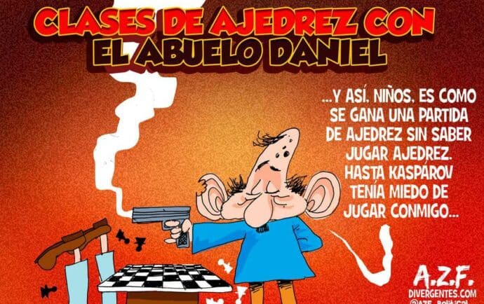 Clases de ajedrez con el abuelito Daniel