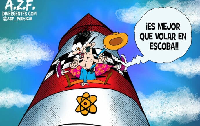 ¡A volar, copresidentes! La ojiva es más rápida que la escoba