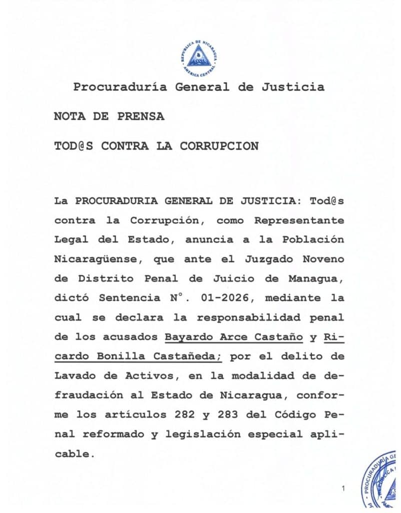 Ortega y Murillo condenan a Bayardo Arce sin aclarar cuándo ni cómo fue juzgado, tras seis meses de aislamiento