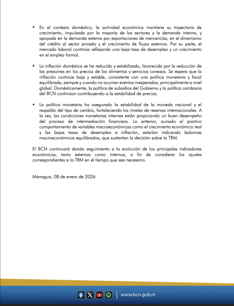 Tasa de Referencia Monetaria en Nicaragua: te explicamos por qué sigue siendo la más cara de Centroamérica