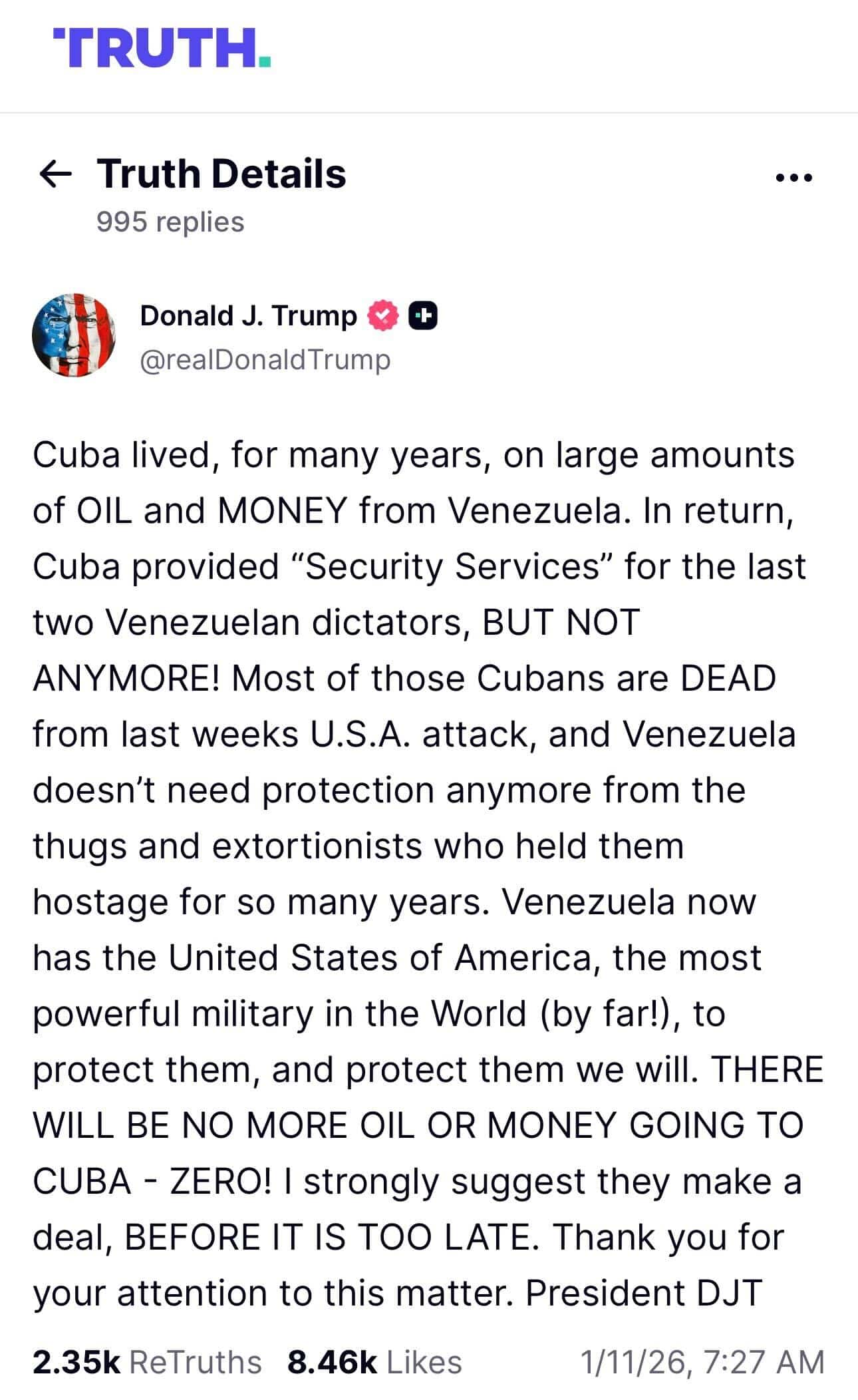 Donald Trump Cuba