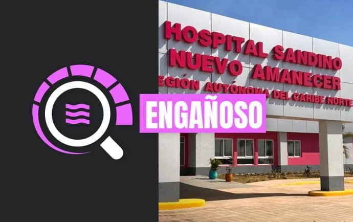 Murillo dice que Nicaragua construyó “por su cuenta” el hospital de Bilwi, pero el proyecto tuvo financiamiento internacional