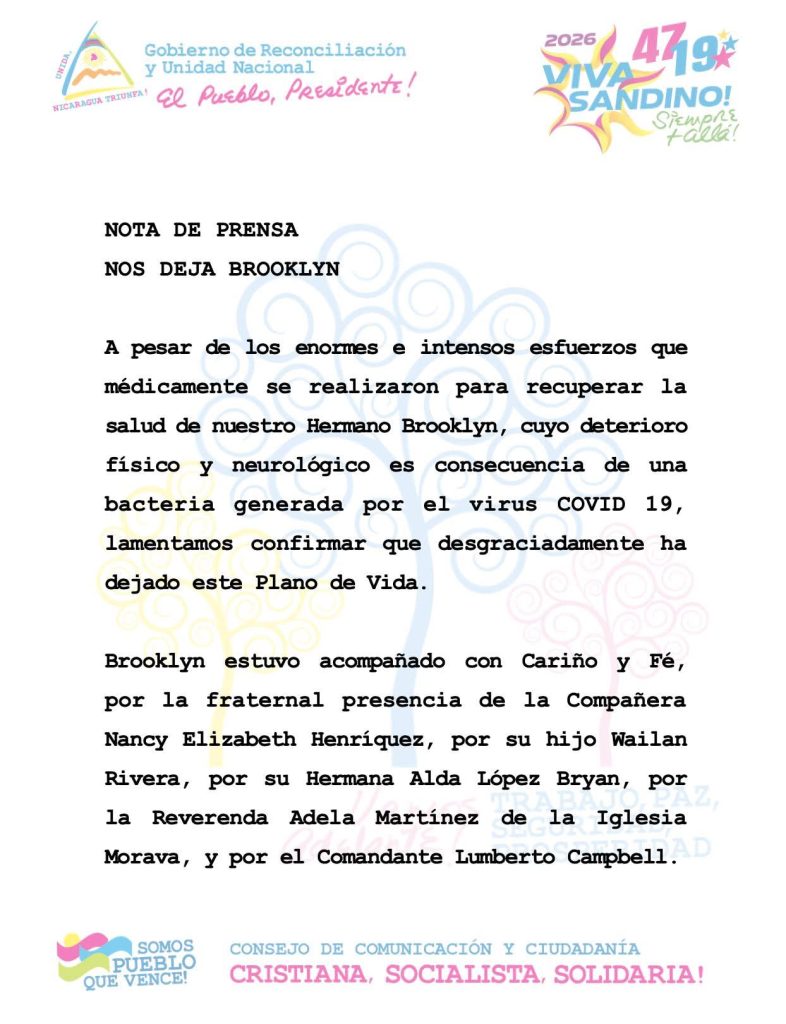 El Taupla Brooklyn Rivera sobrevivió a todo, menos a la traición de los Ortega-Murillo