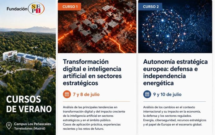 Fundación SEPI celebrará en julio dos cursos sobre IA, digitalización y autonomía europea