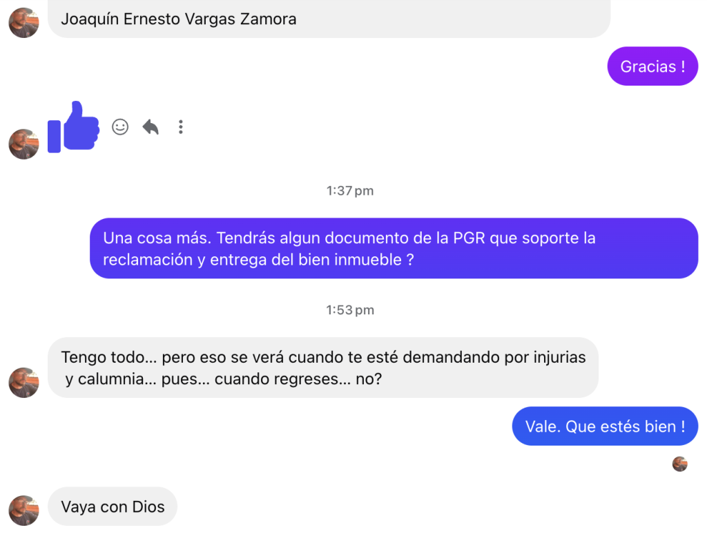 Joaquín Vargas Zamora admite que la dictadura Ortega-Murillo le dio la casa que confiscó a su papá, el preso político desterrado Óscar René Vargas