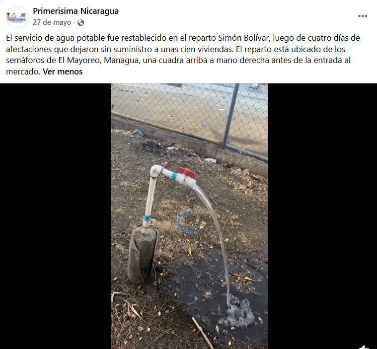 El mapa de los barrios de Managua que sufren el calvario por la escasez de agua potable