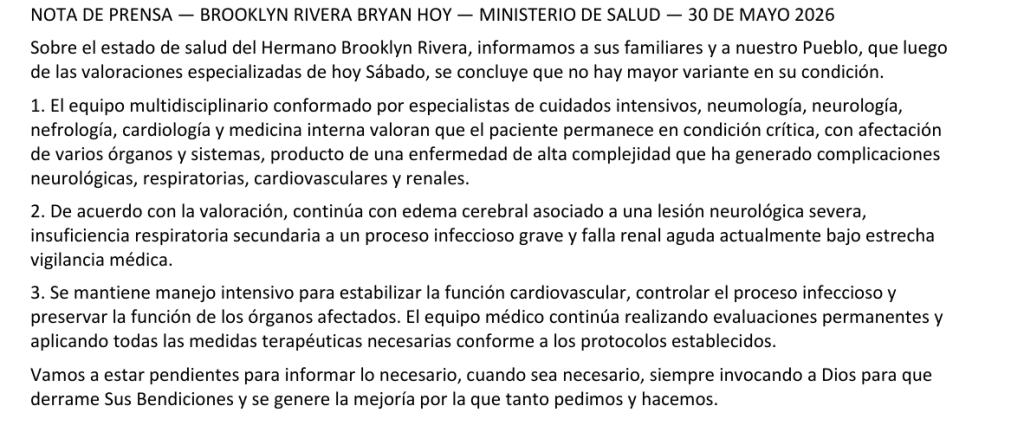 Grupo de Expertos de Naciones Unidas devela contradicciones en reportes sobre muerte de Brooklyn Rivera: “tergiversaron la gravedad” o hubo un “deterioro catastrófico”