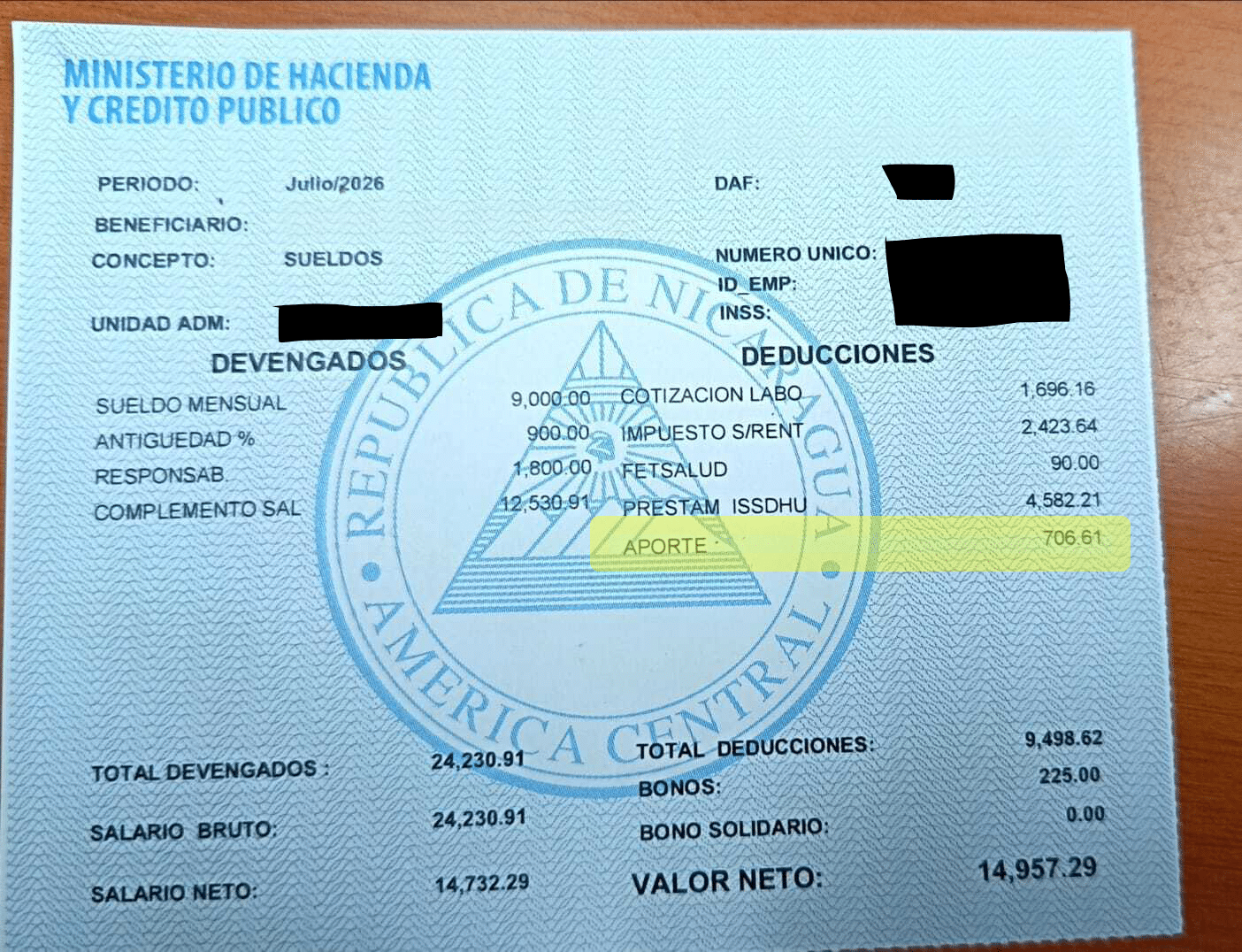The Sandinista Front Bites a .4 Million Annual “Chunk” out of Nicaragua’s Public Employees’ Paychecks
