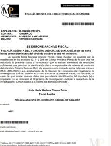 Fiscalía de Costa Rica archiva causa que busca identificar al autor intelectual del asesinato de Roberto Samcam
